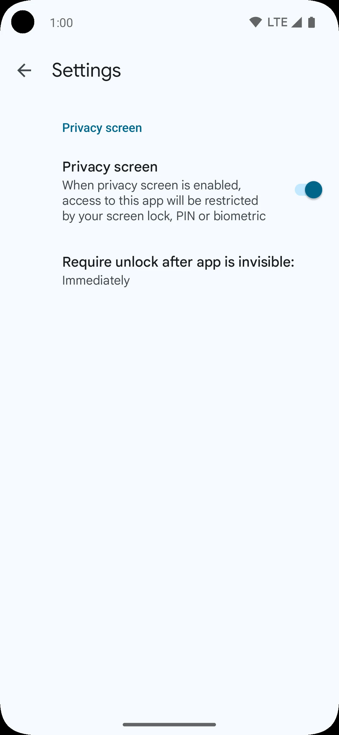 Google Authenticator screenshot