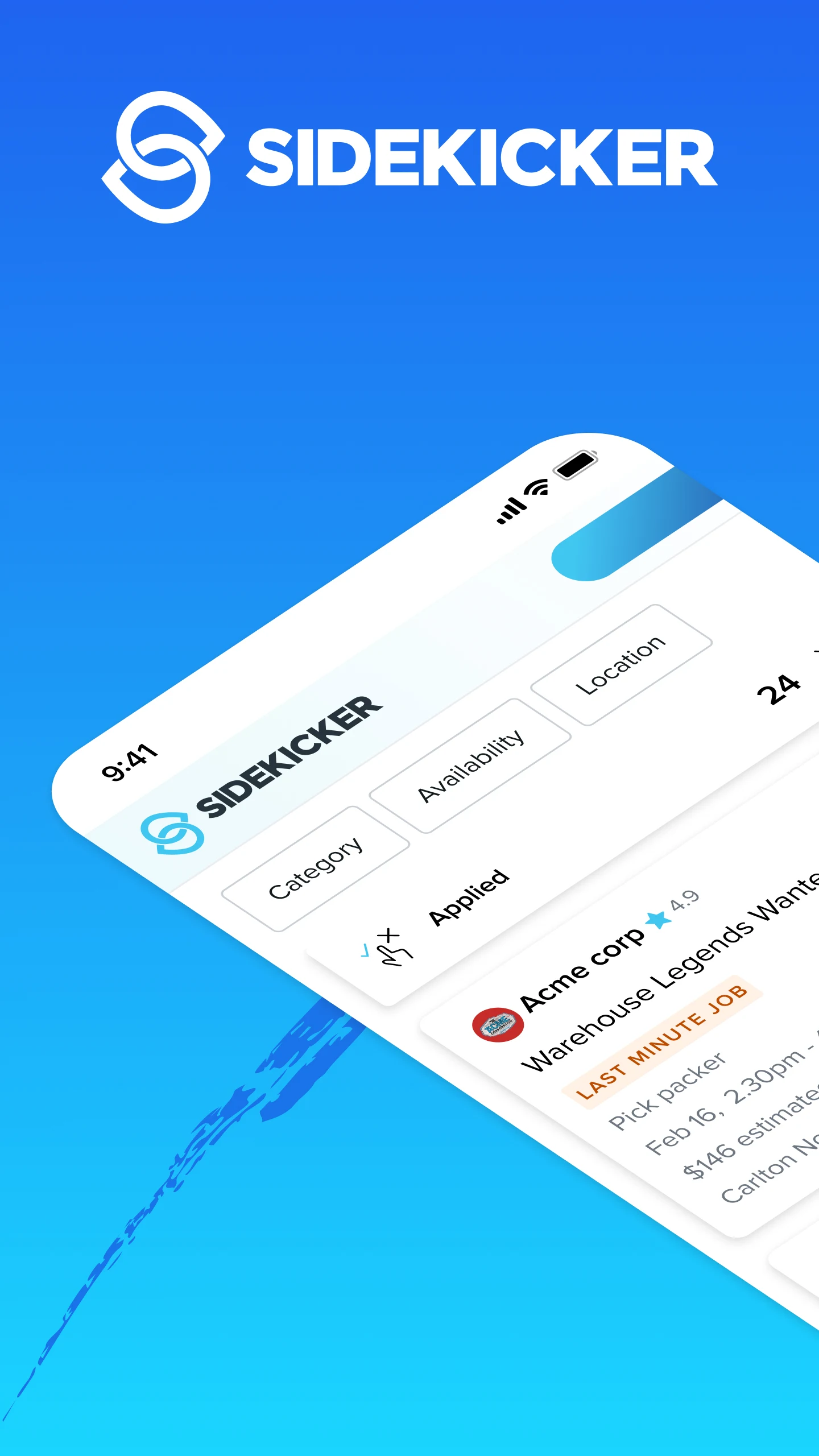 Sidekicker: Worker app screenshot