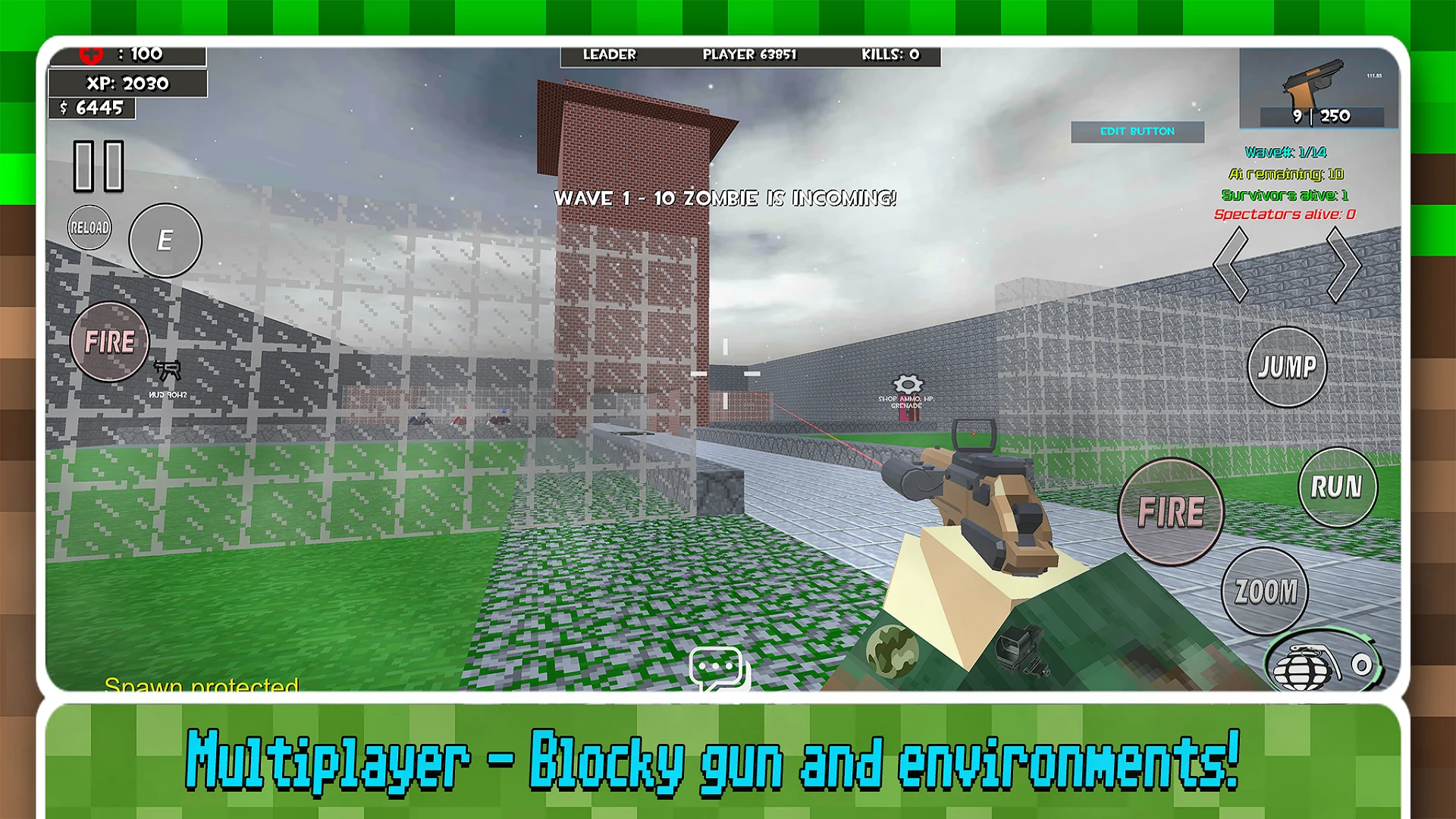 Blocky SWAT Zombie Survival screenshot