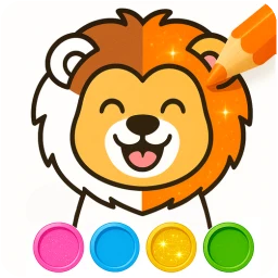 Coloring game for kids icon