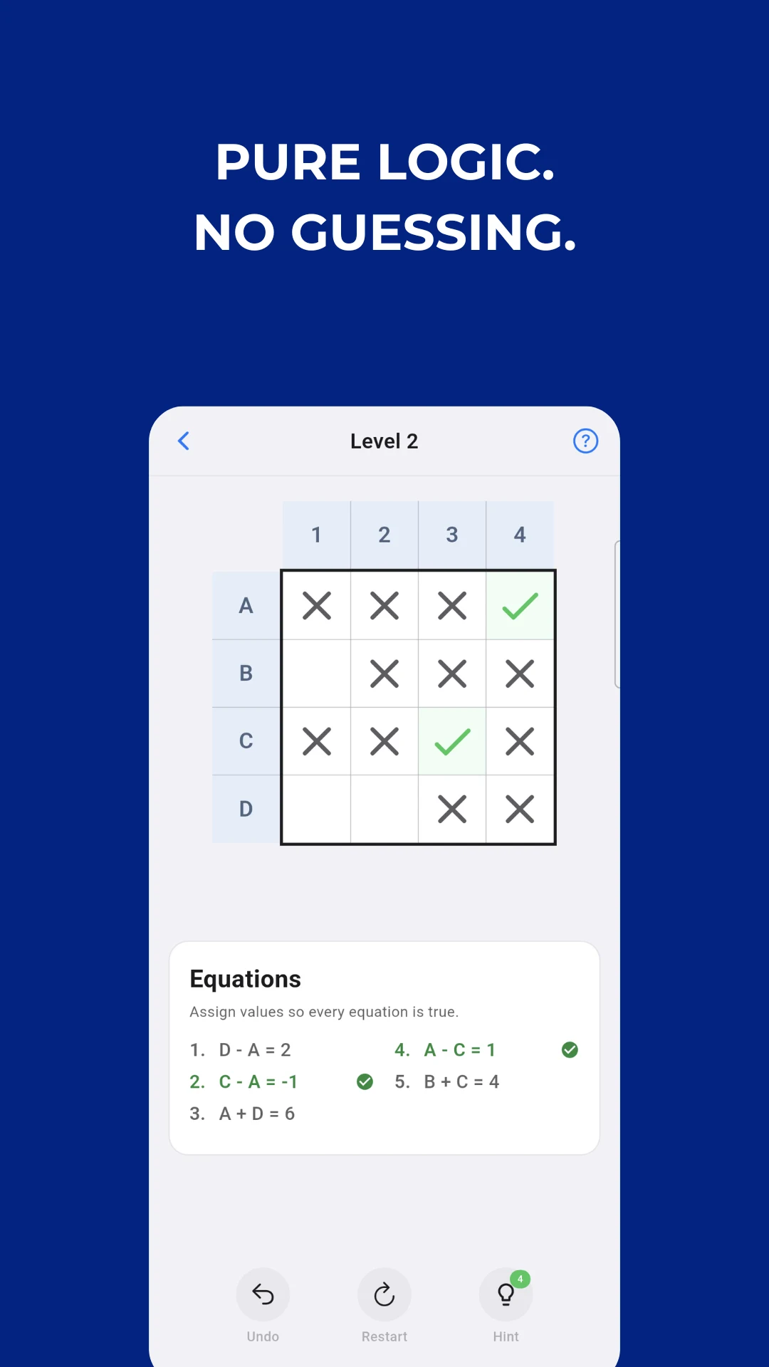 Unknowns: Math Logic Puzzle screenshot