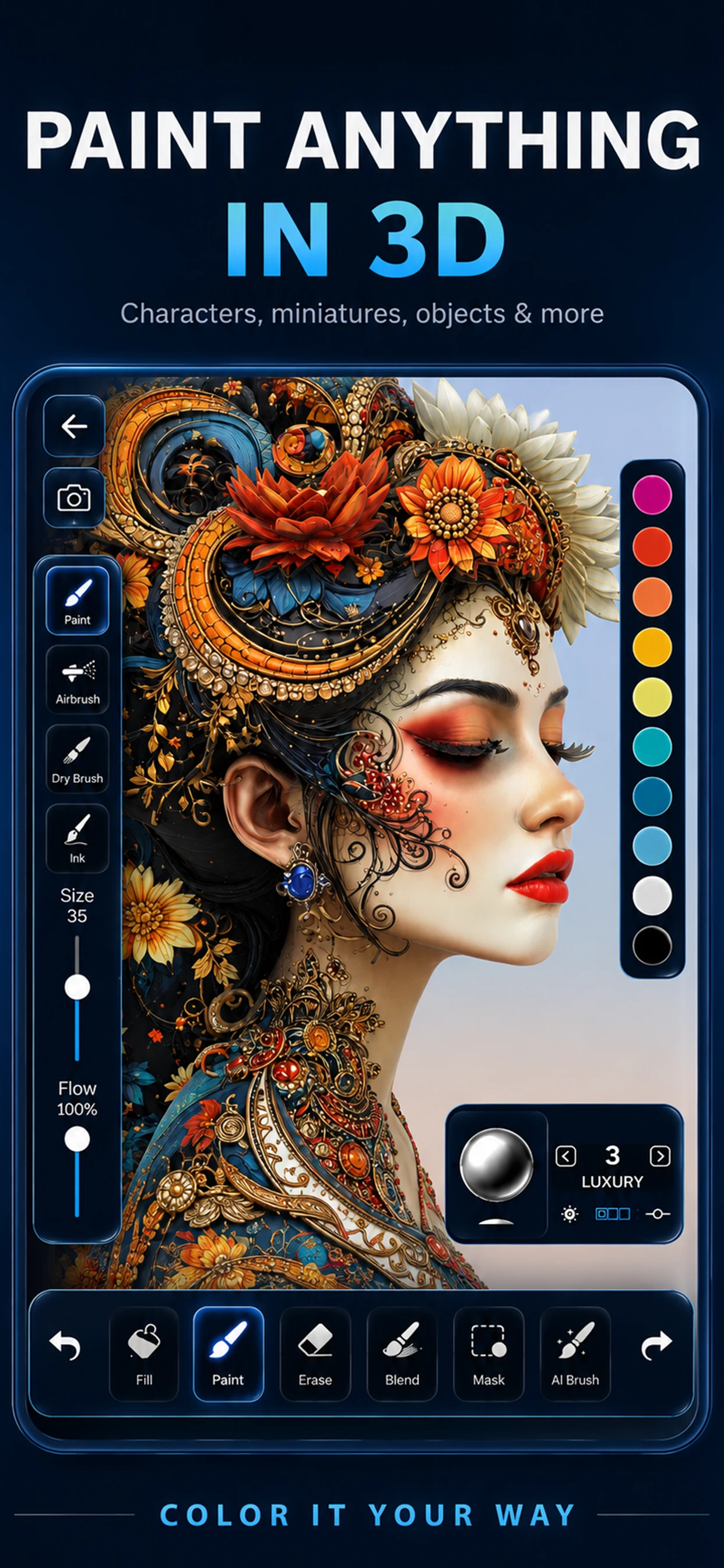 ColorMinis: 3D Painting Studio screenshot