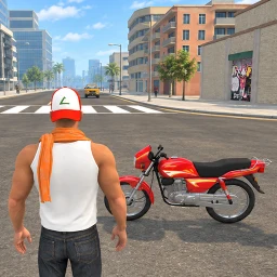 Symbol von Indian Bike Driving City Crime