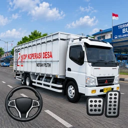 Truck KOPDES Merah Putih Oleng simgesi