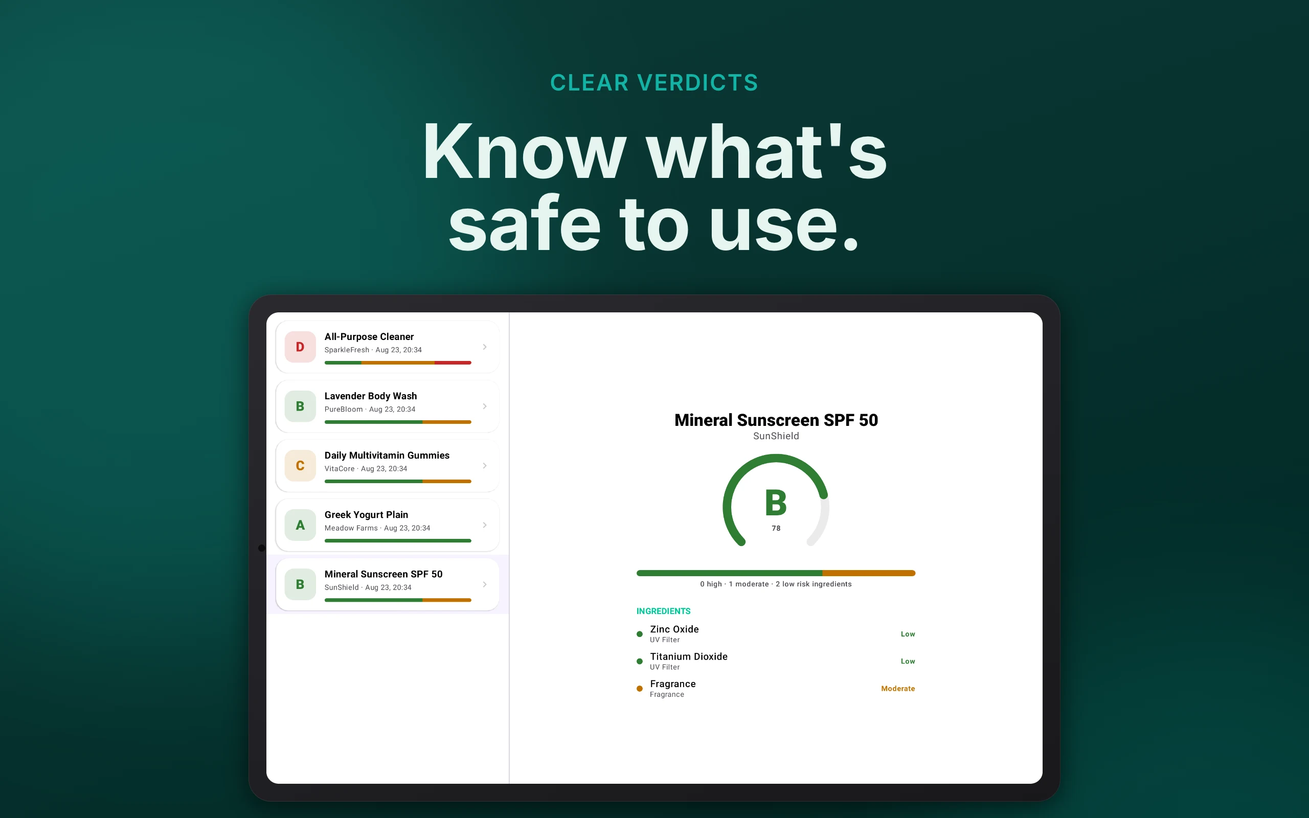 Toxly: Ingredient Scanner screenshot