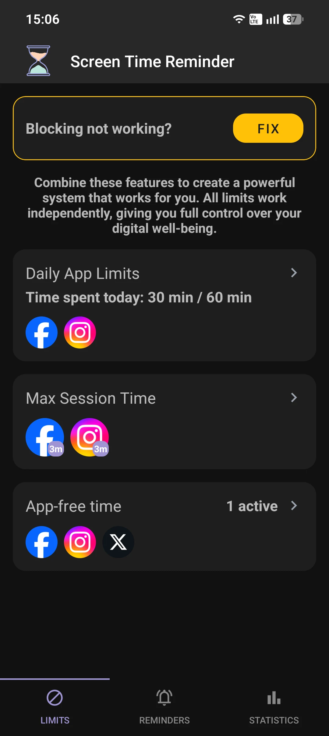 Screen Time Reminder screenshot