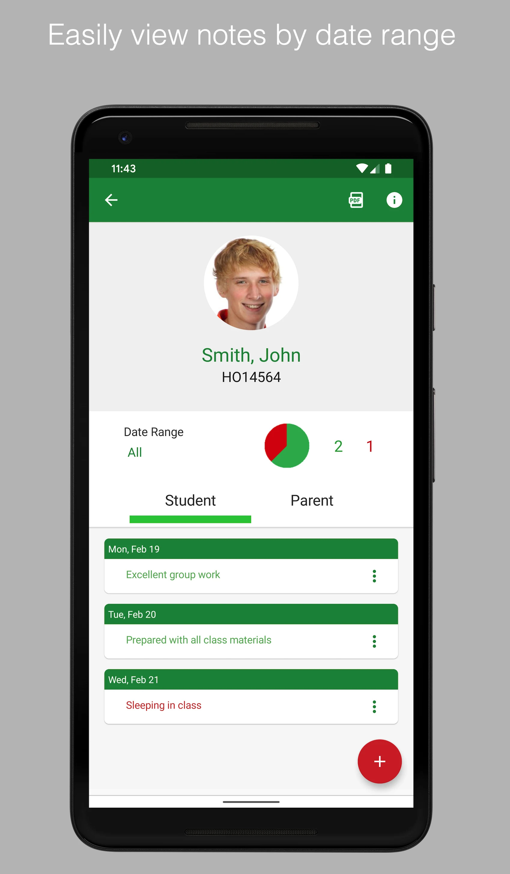 Teacher Notes screenshot