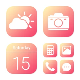 أيقونة Wow Gradient Wine - Icon Pack