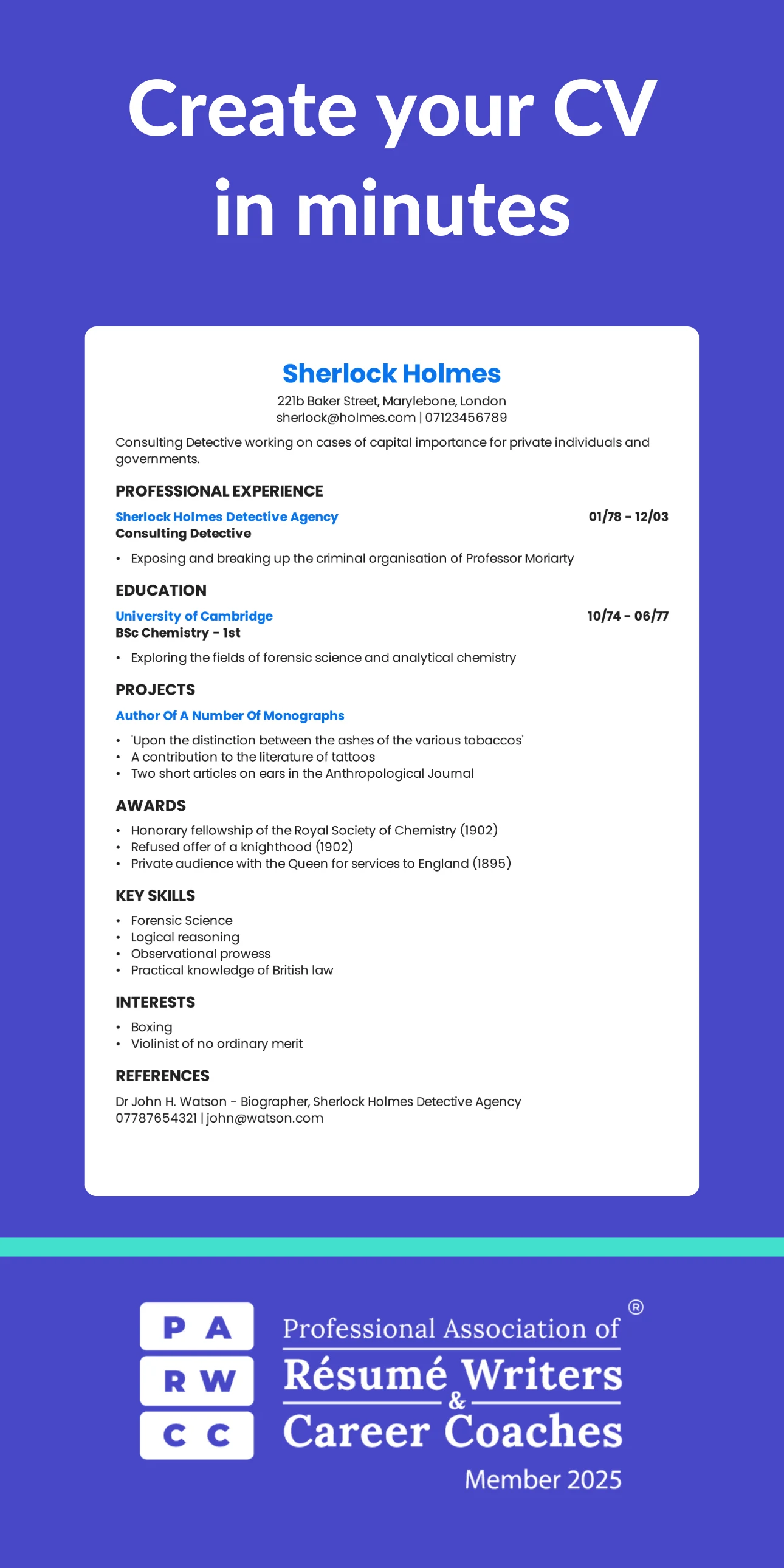 Resume Builder - CV Engineer screenshot