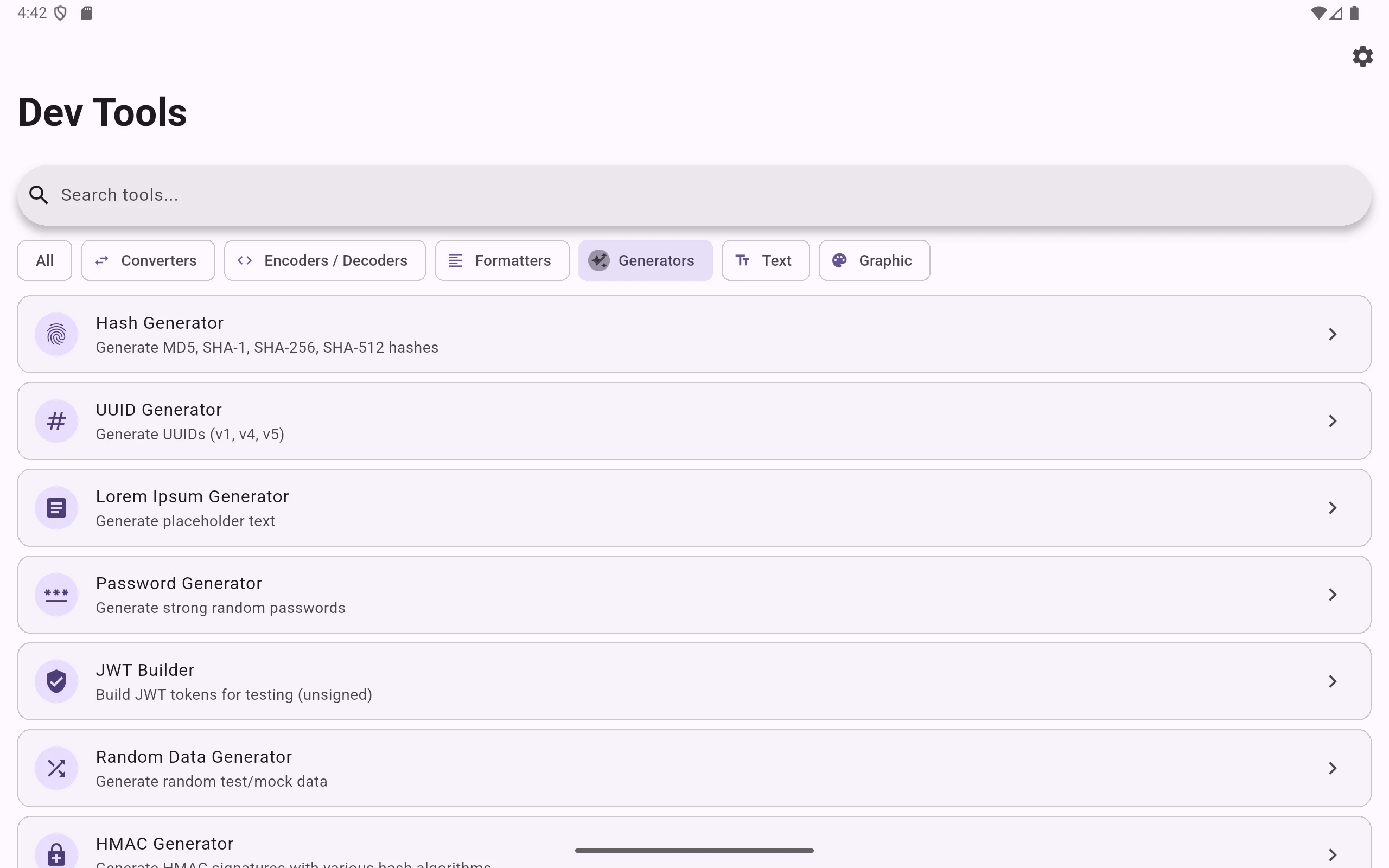 Dev Tools screenshot