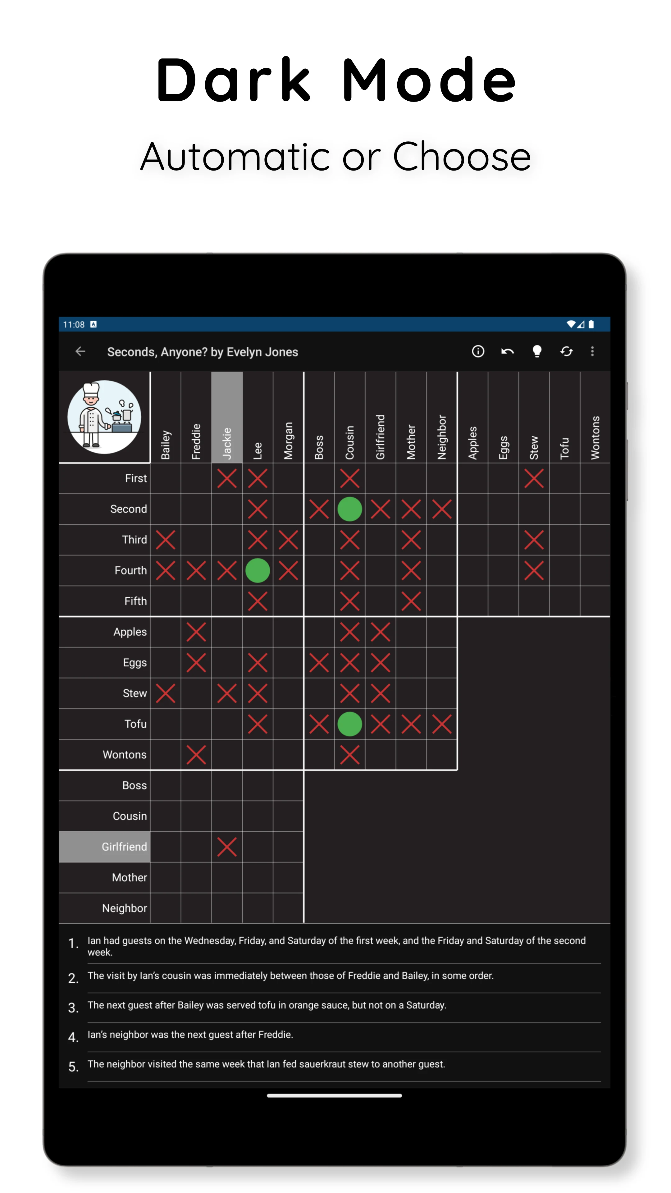 HARD Penny Dell Logic Problems screenshot