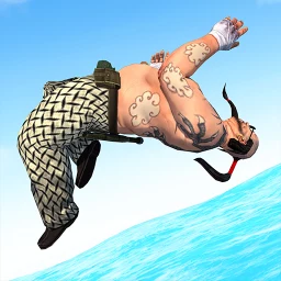 Symbol von Flip Jump Trampoline Stunt man