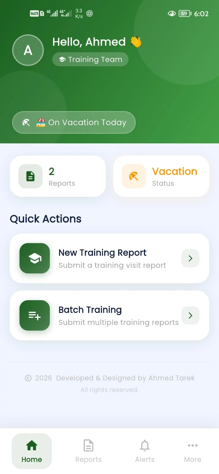 Daily Report – SmartSense screenshot