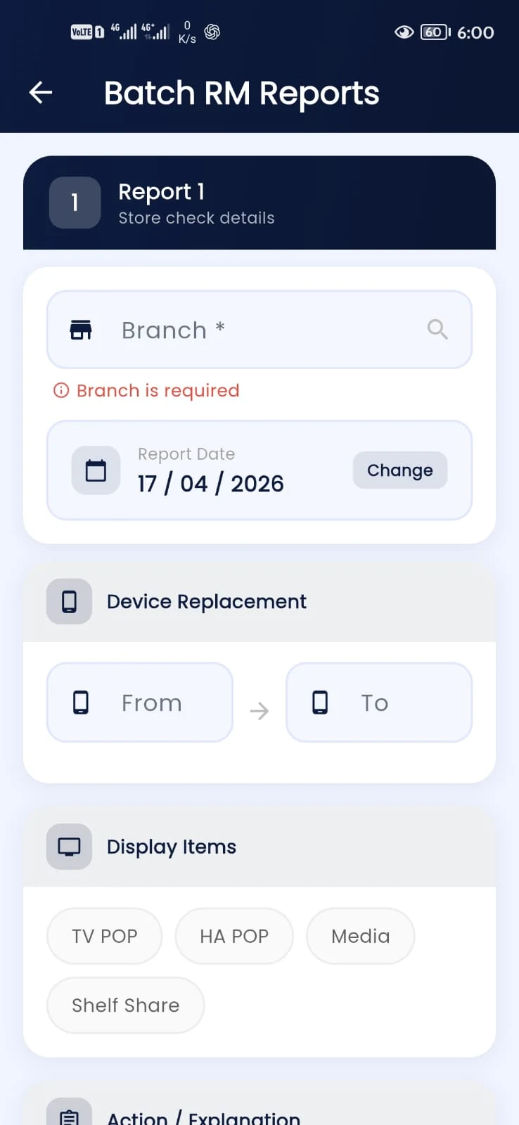 Daily Report – SmartSense screenshot