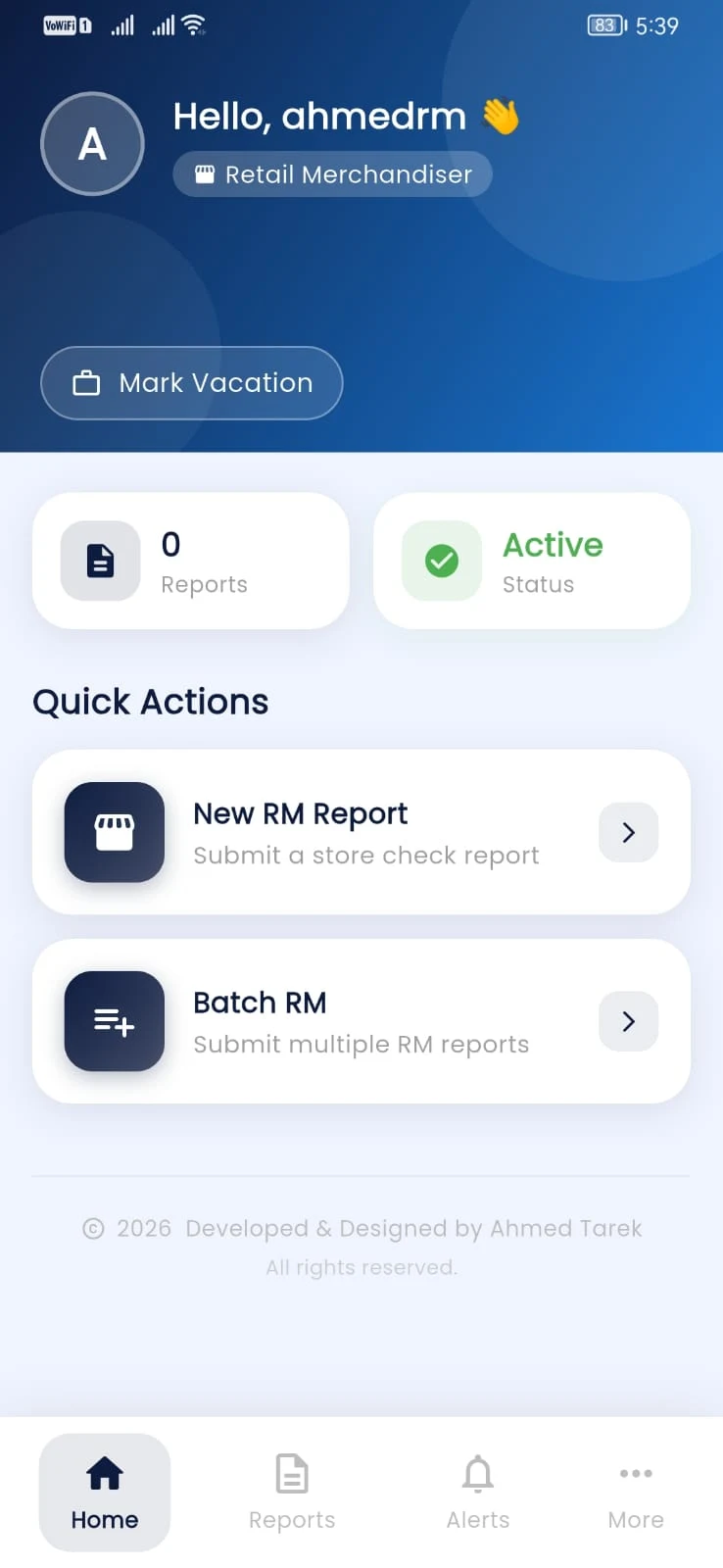 Daily Report – SmartSense screenshot