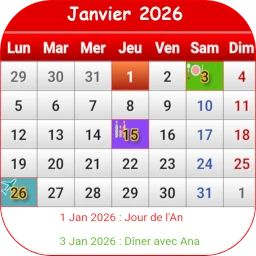 Saint Martin Calendrier 2026 图标