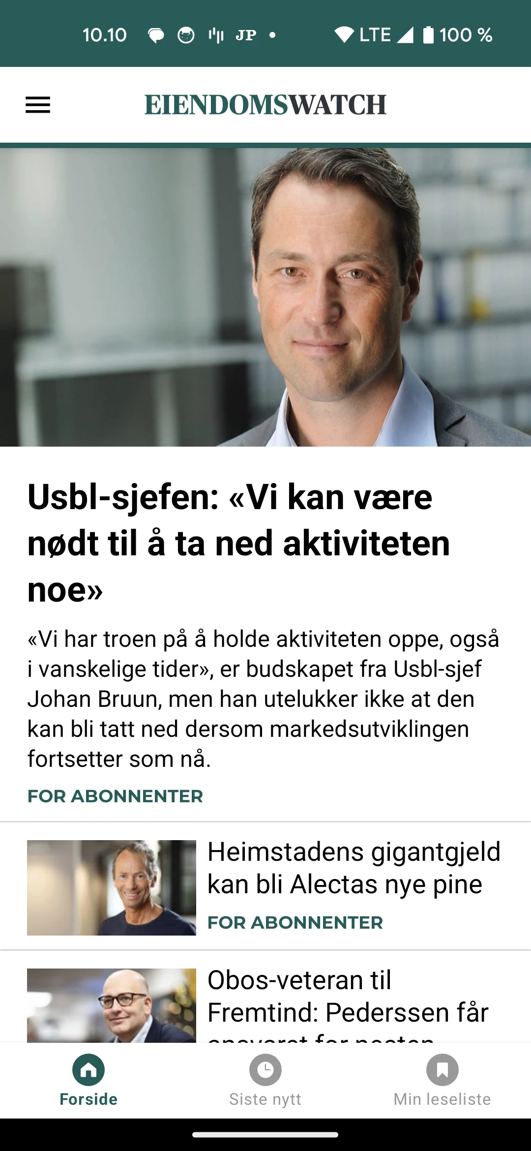 EiendomsWatch Norge screenshot