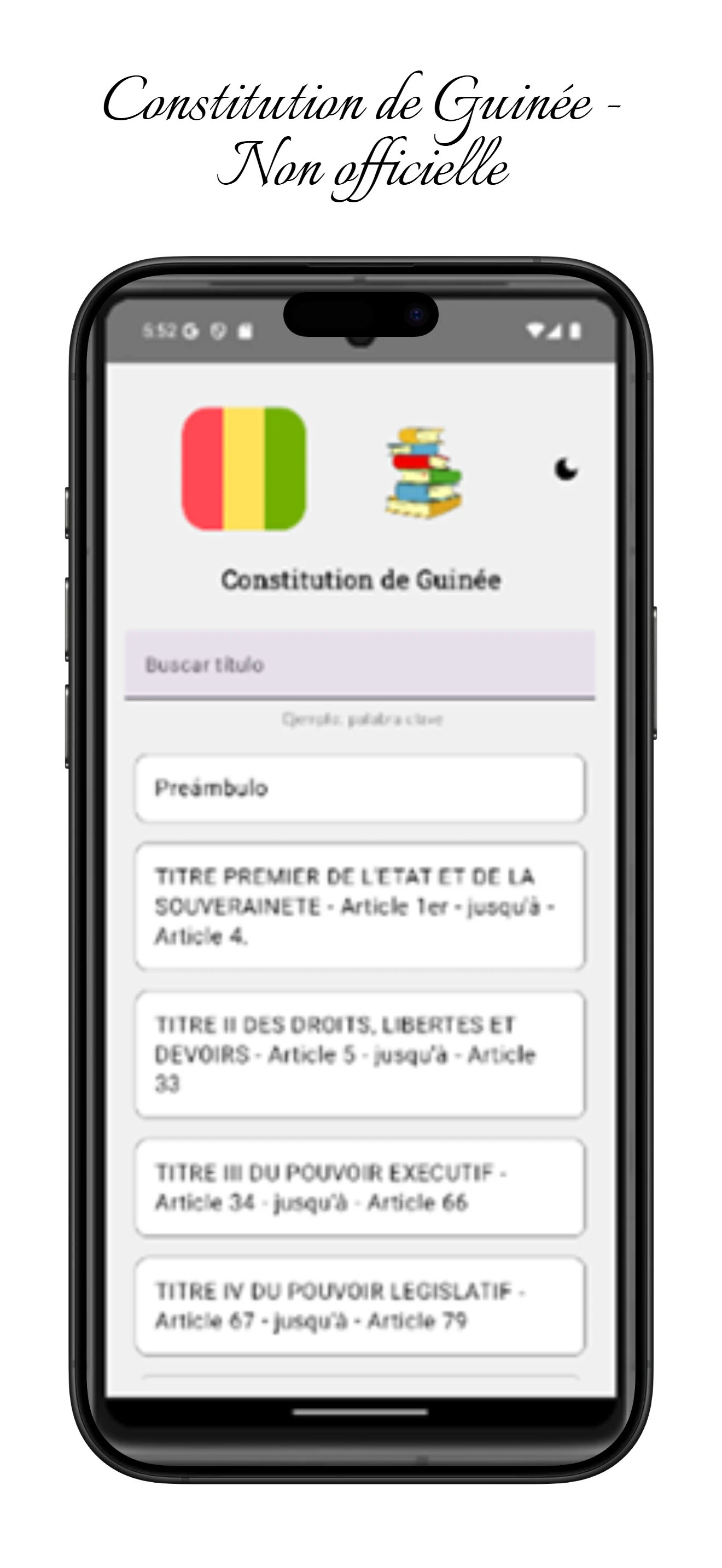 Constitution de Guinée screenshot