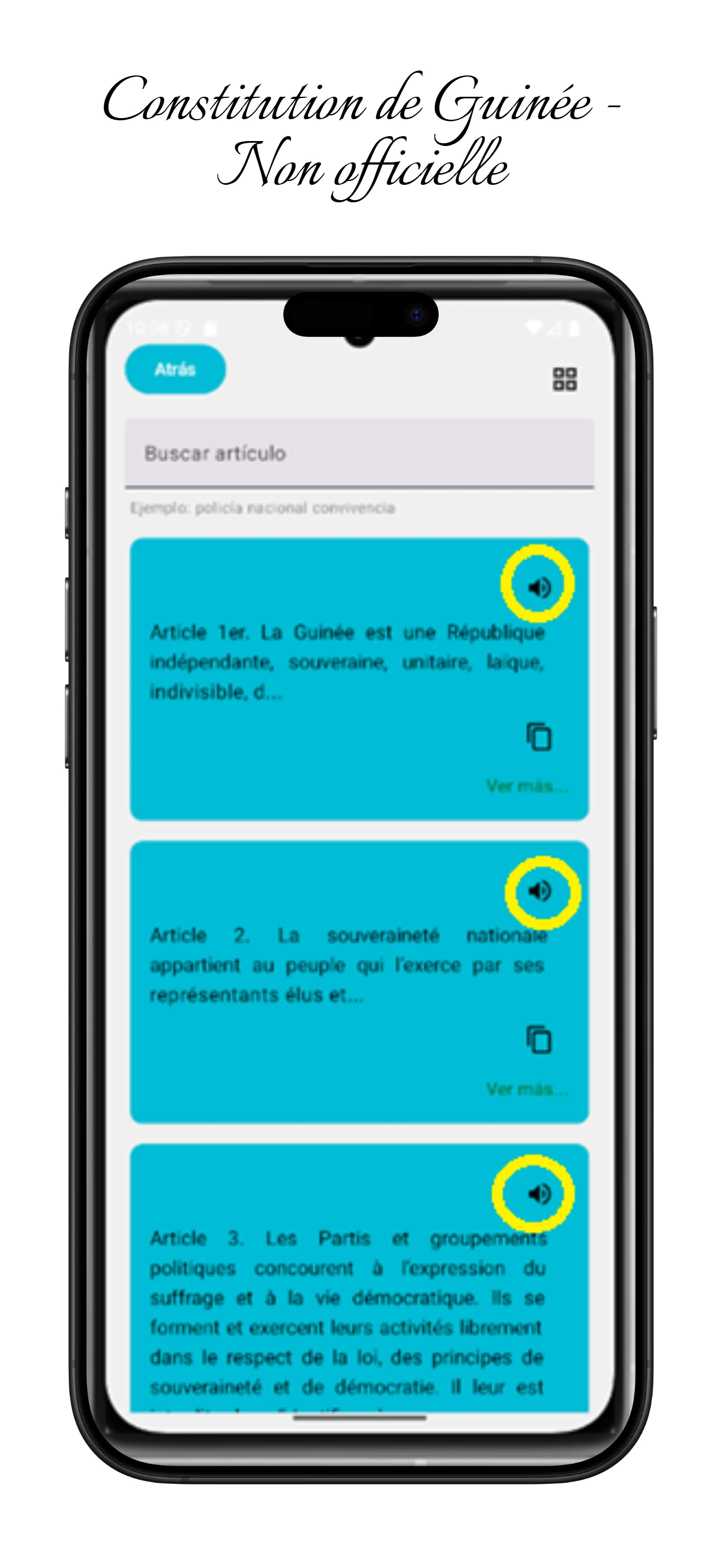 Constitution de Guinée screenshot