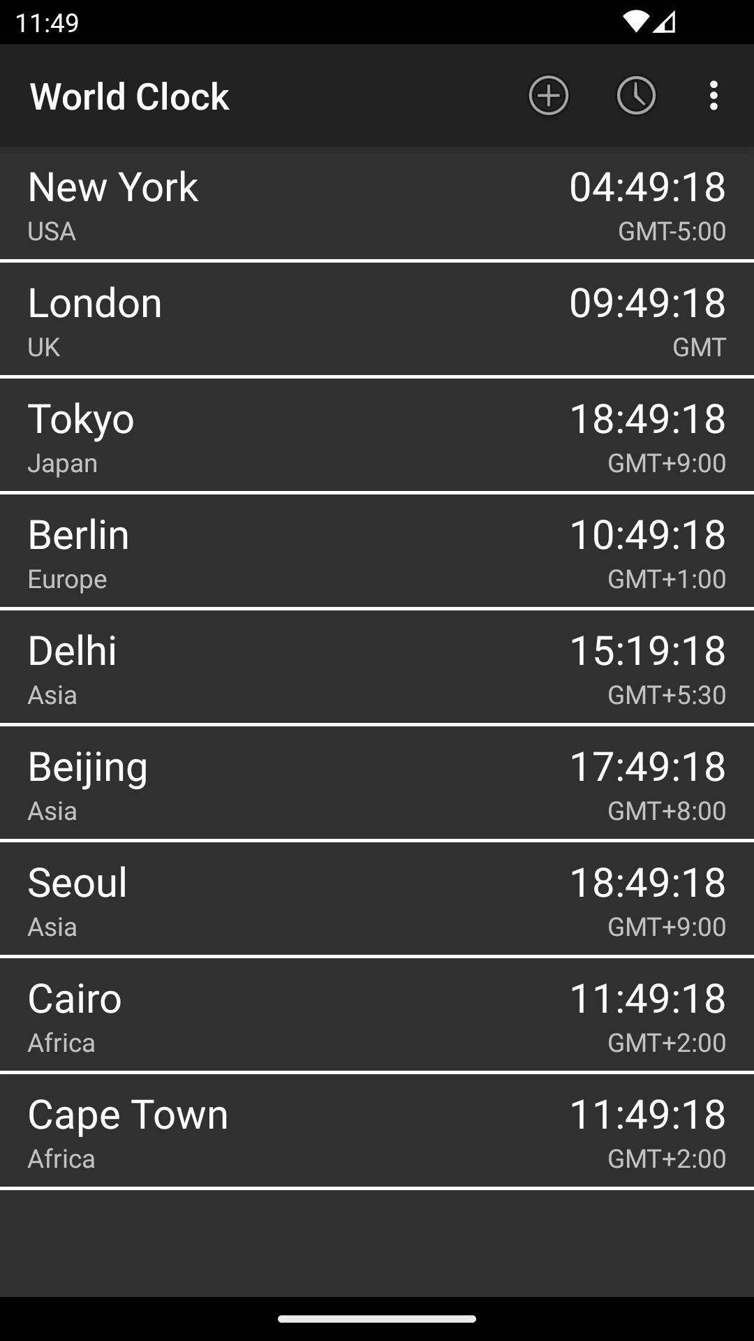 World Clock & Widget screenshot
