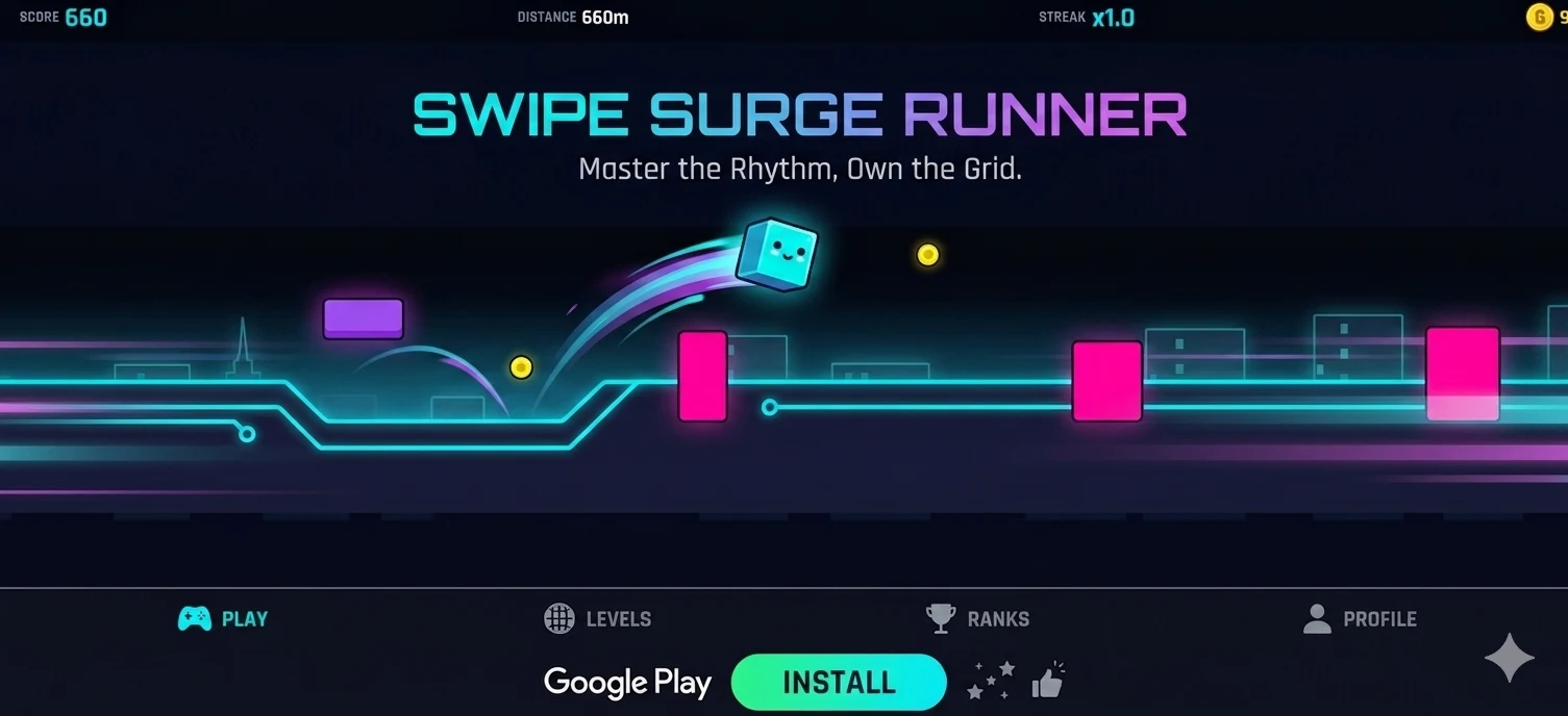 Swipe Surge Runner screenshot