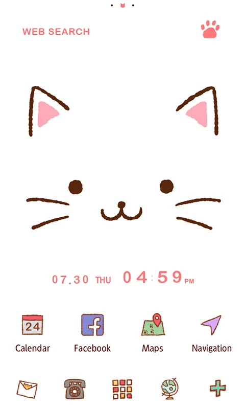 Cute Theme-Kitty Face- screenshot