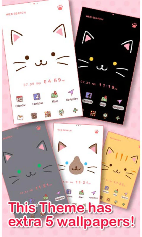 Cute Theme-Kitty Face- screenshot