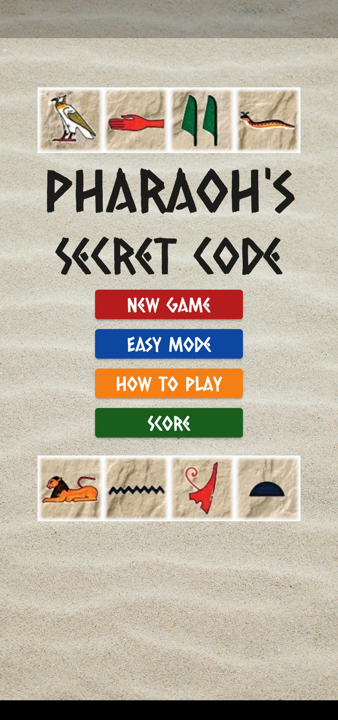 Mastermind Pharaoh's Code screenshot