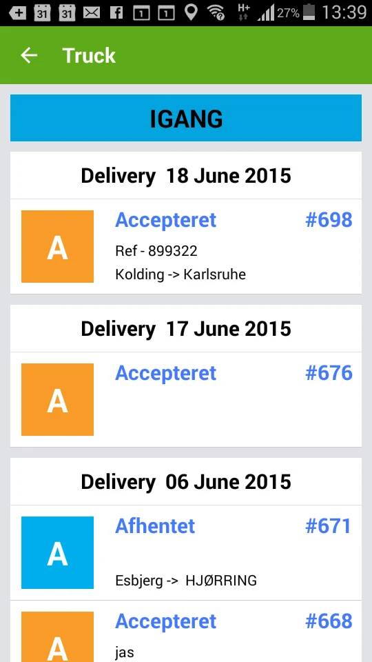Truckplanner screenshot