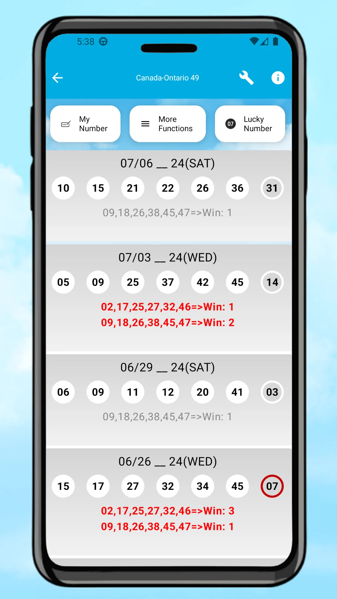 Lotto Cloud screenshot