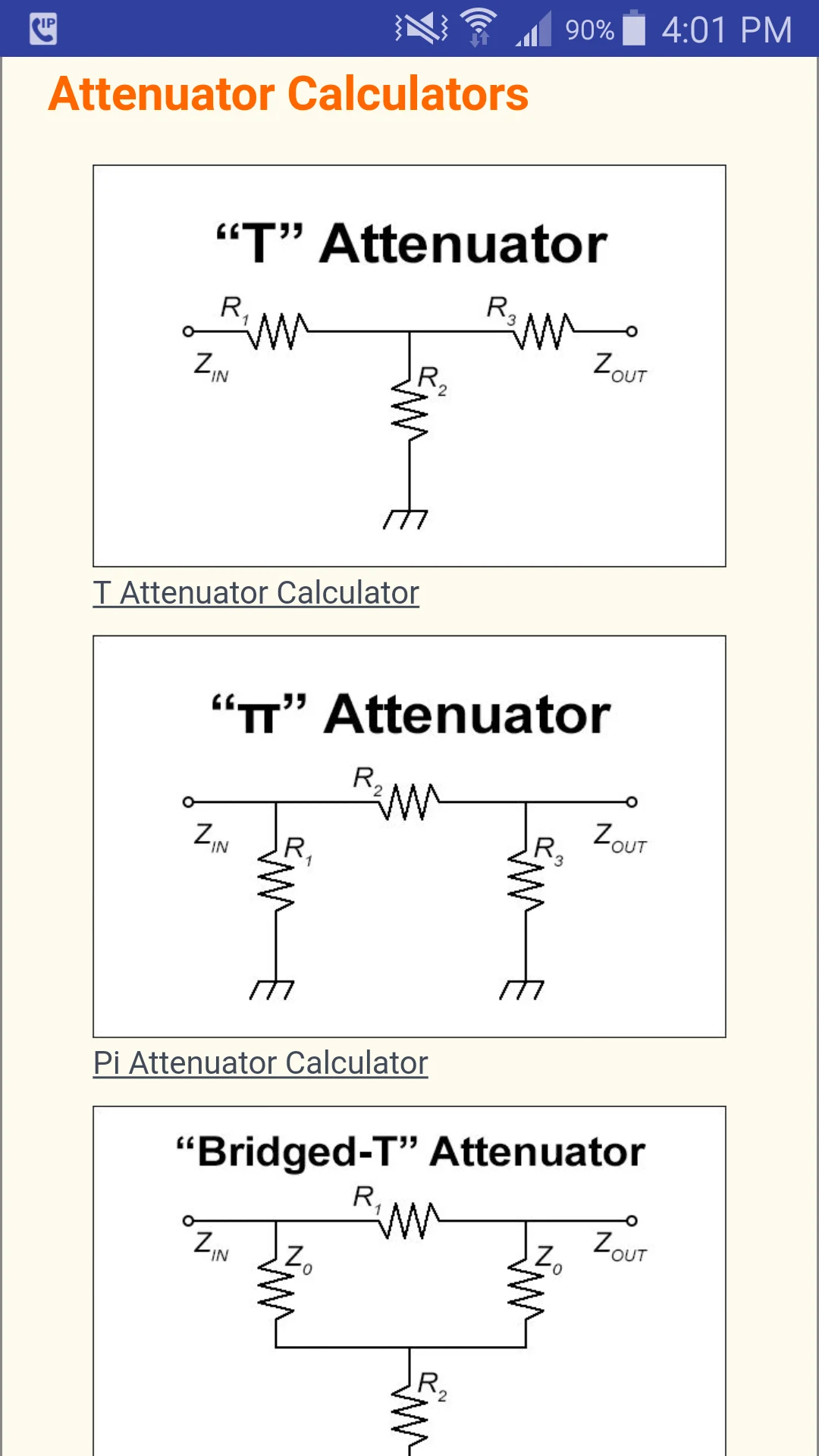 Electric Circuit Calculators screenshot