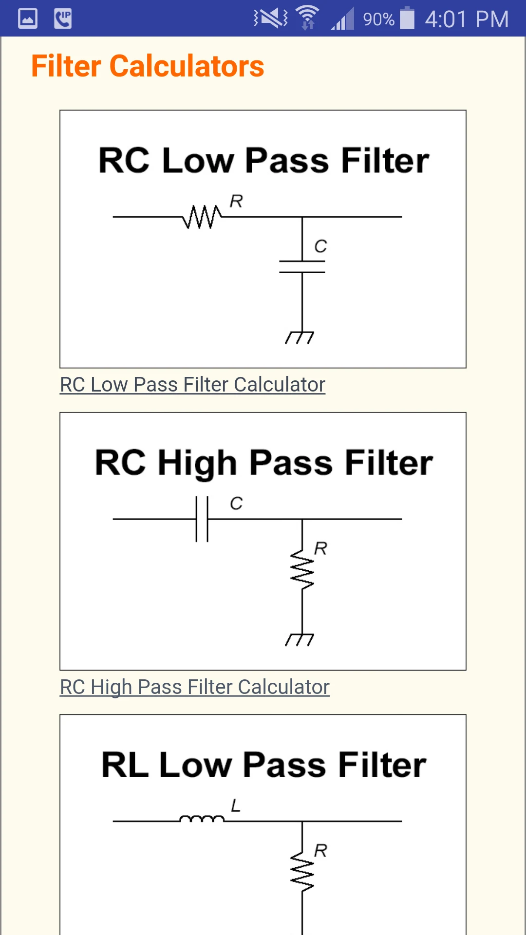 Electric Circuit Calculators screenshot