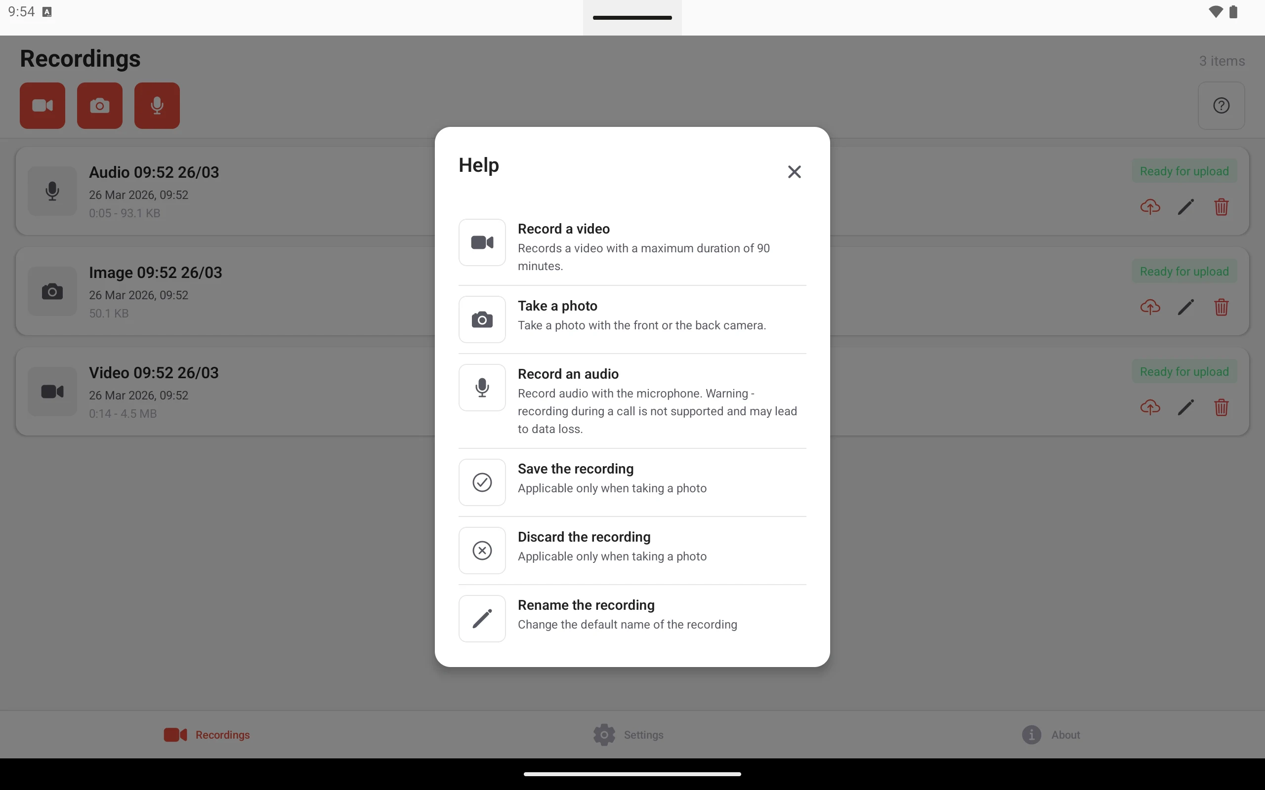 Videolab Recorder screenshot