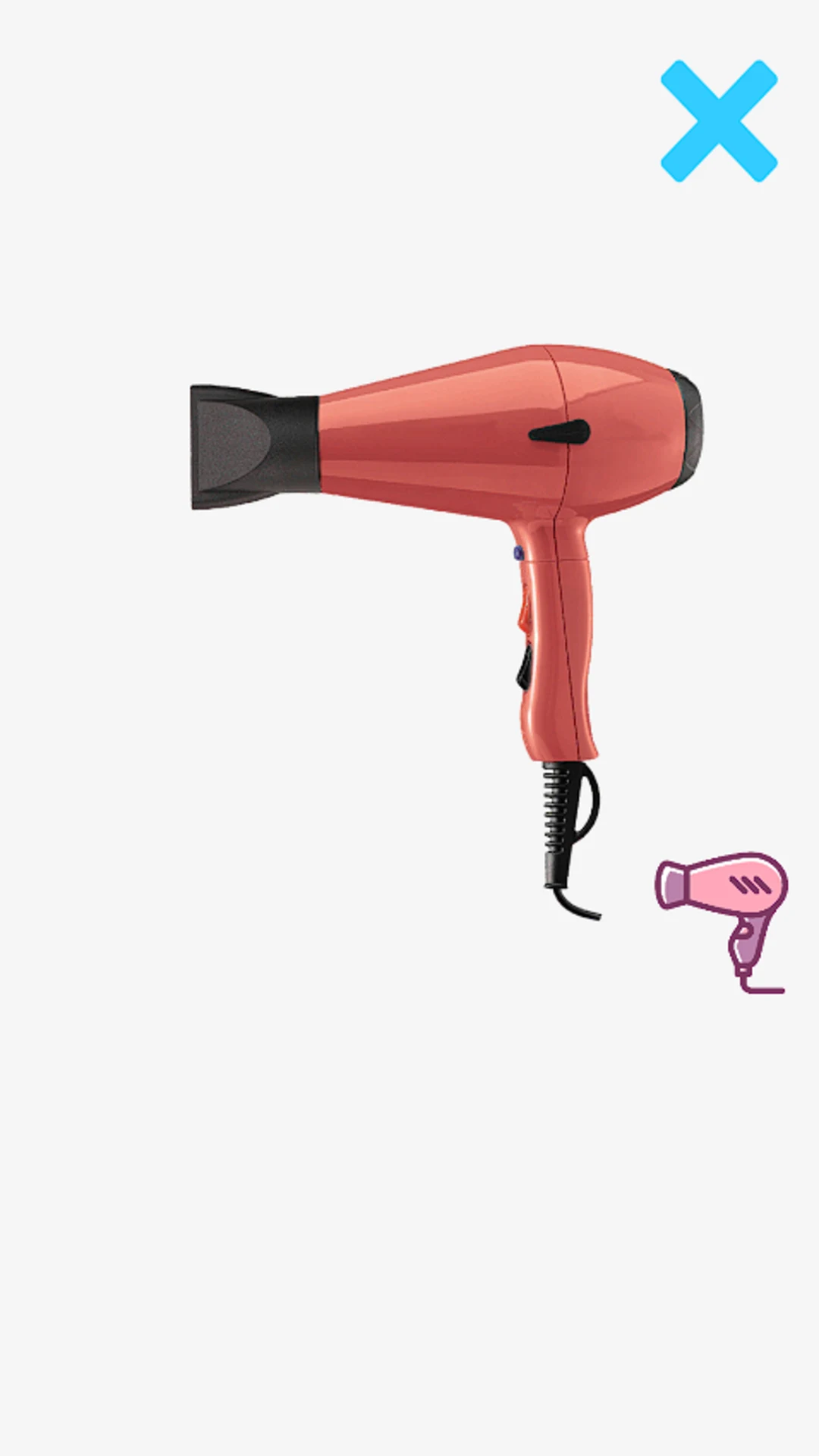 Hair dryer screenshot