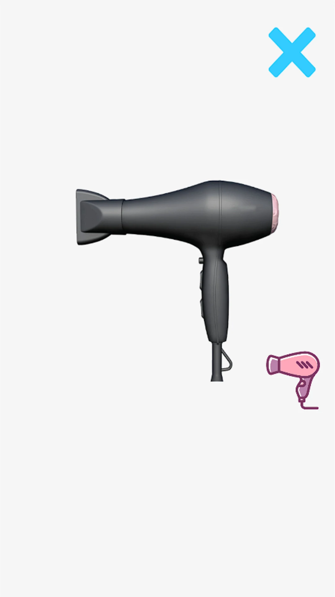 Hair dryer screenshot