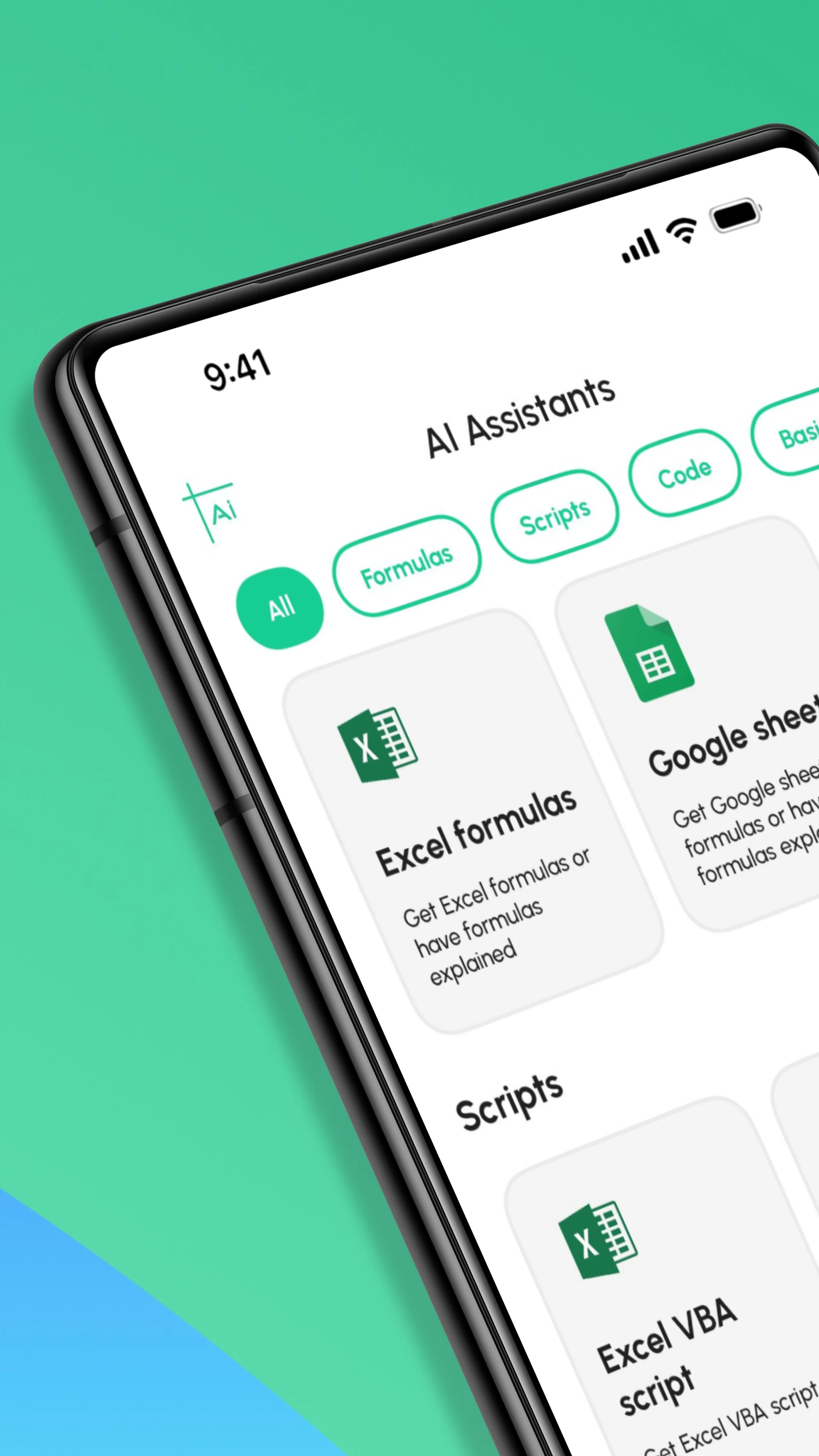 Sheets AI: Formula Generator screenshot