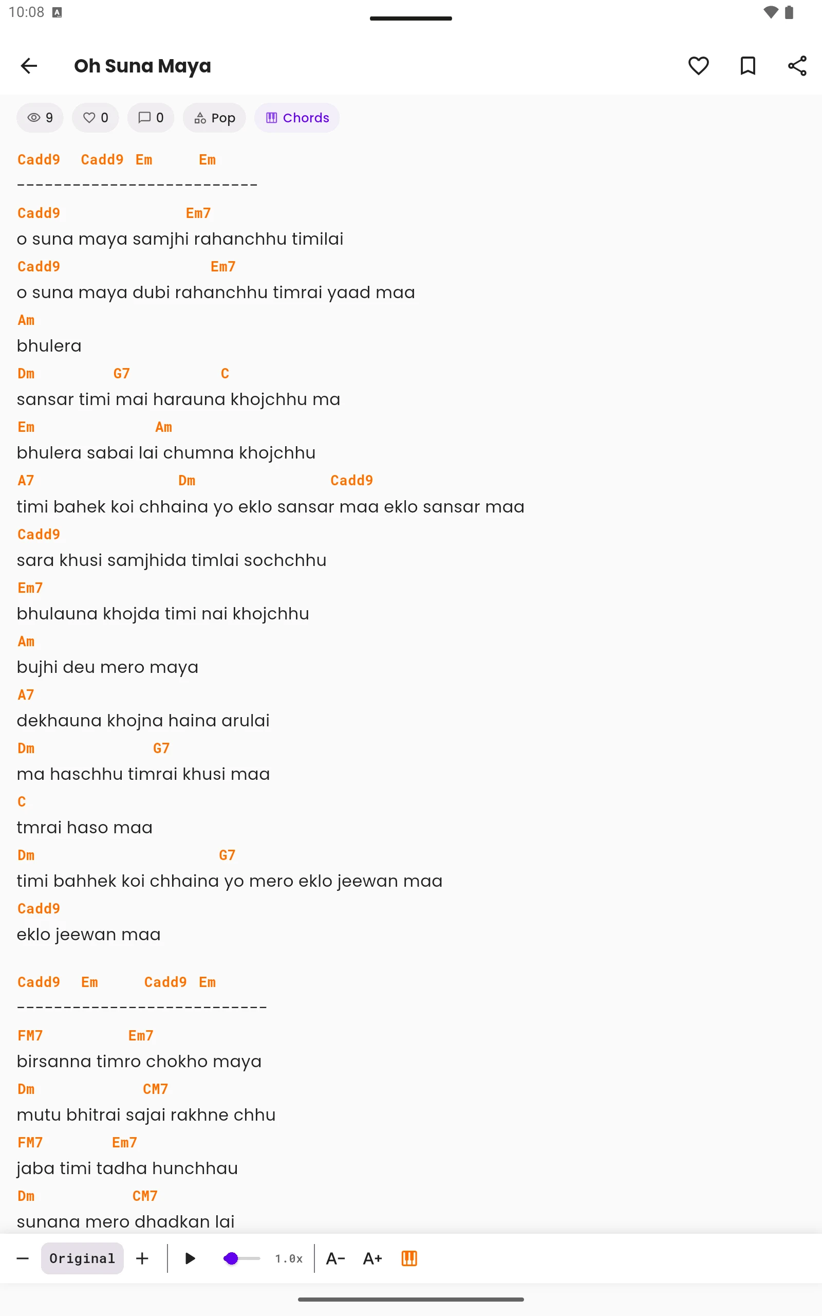 Nepali Lyrics, Chords & Radio screenshot