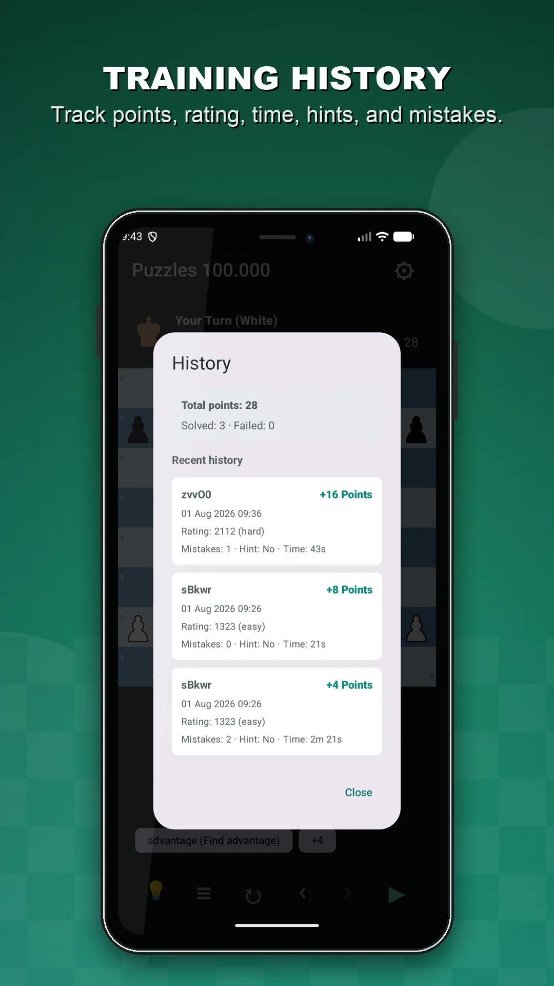 Chess Puzzle 100.000 screenshot