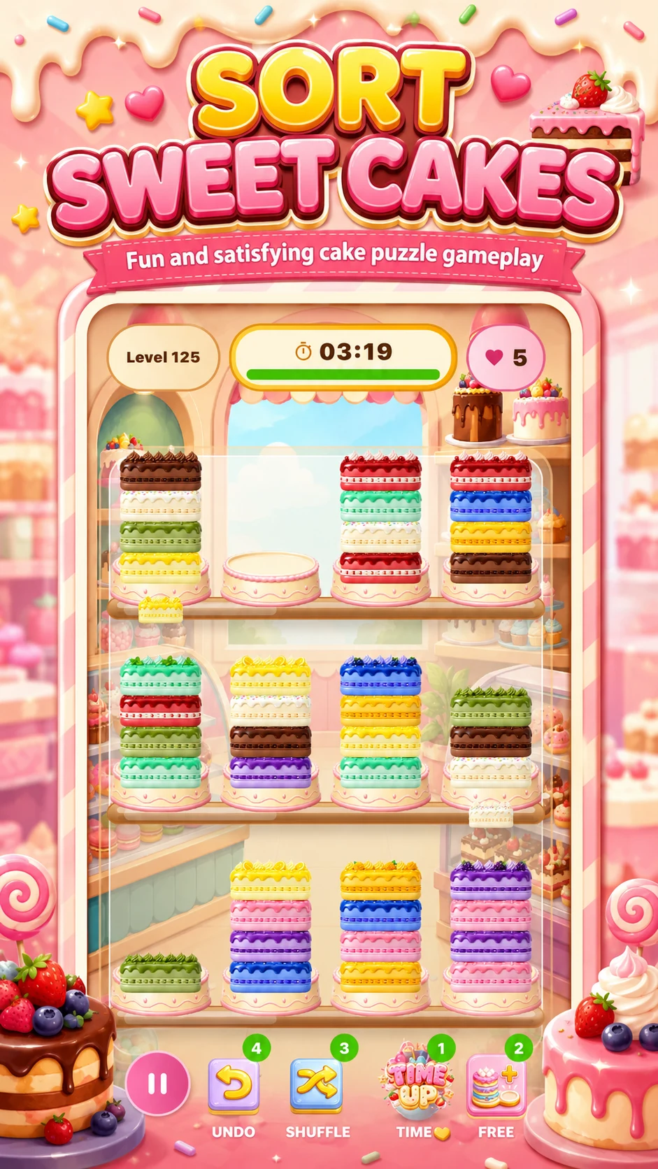 Cake Sort Puzzle Game screenshot