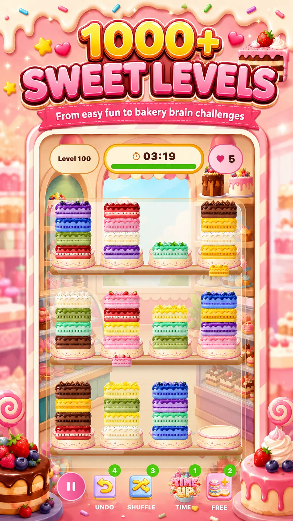 Cake Sort Puzzle Game screenshot