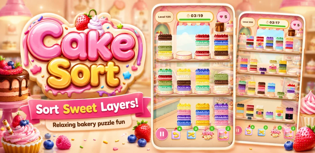 Cake Sort Puzzle Game screenshot