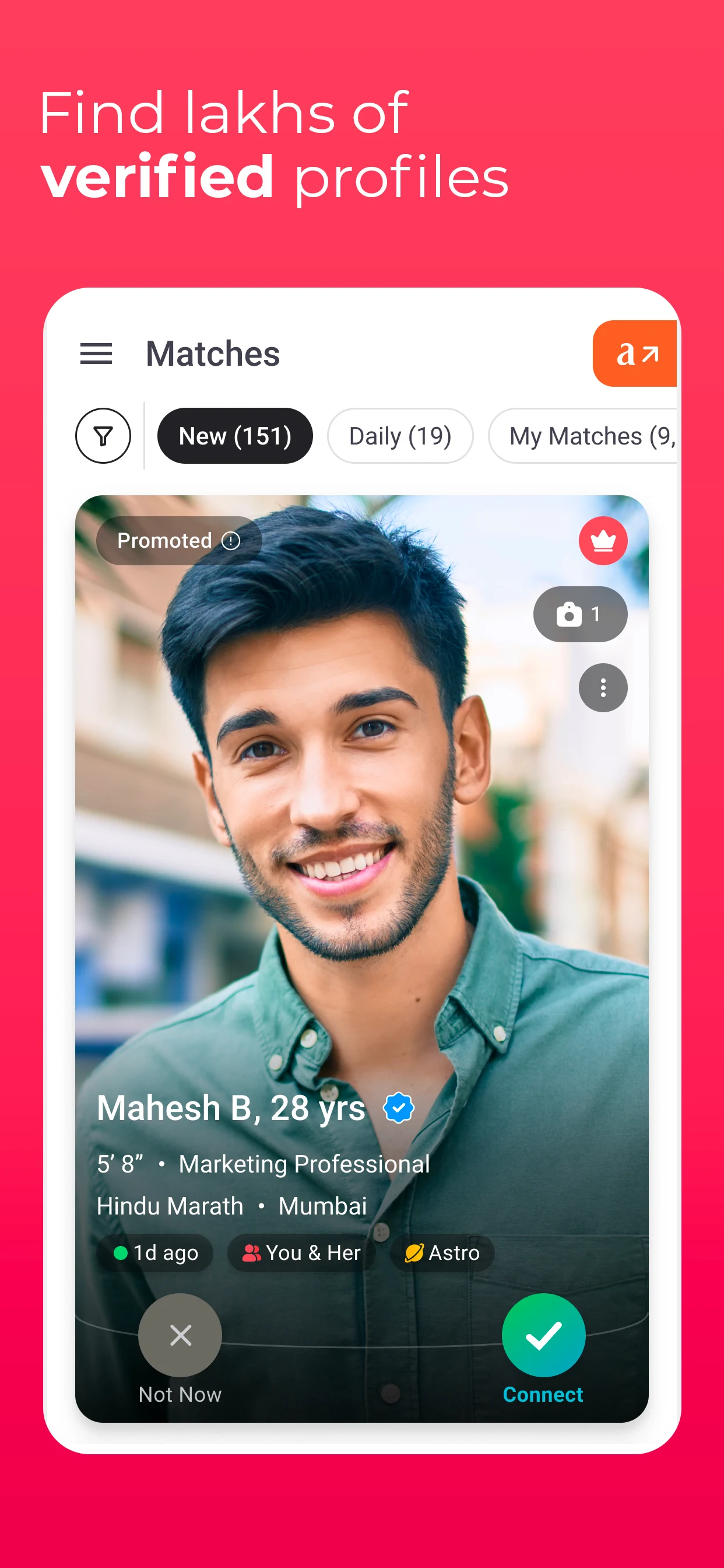 Catholic shaadi matrimony app screenshot
