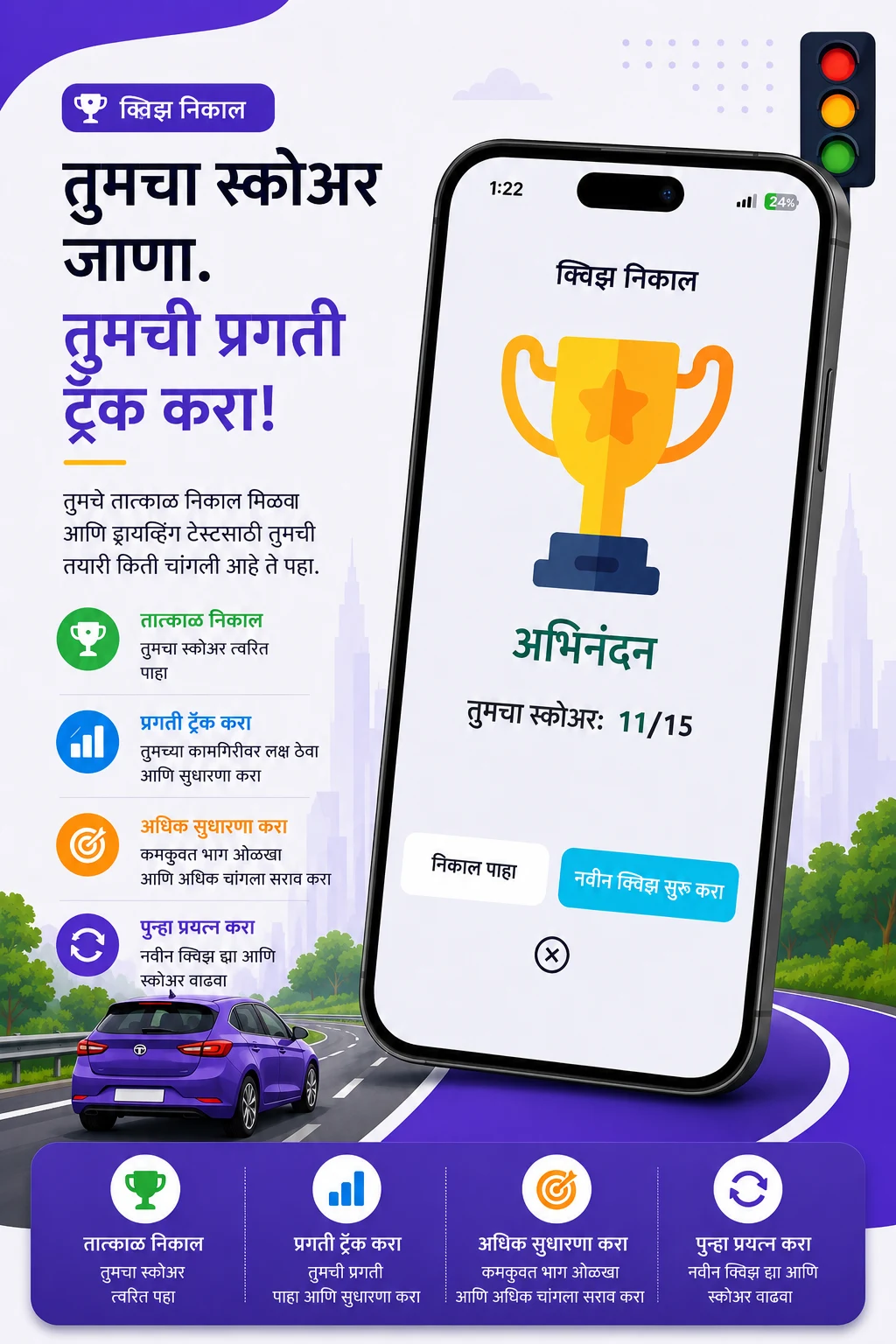 RTO Exam Marathi: License Test screenshot
