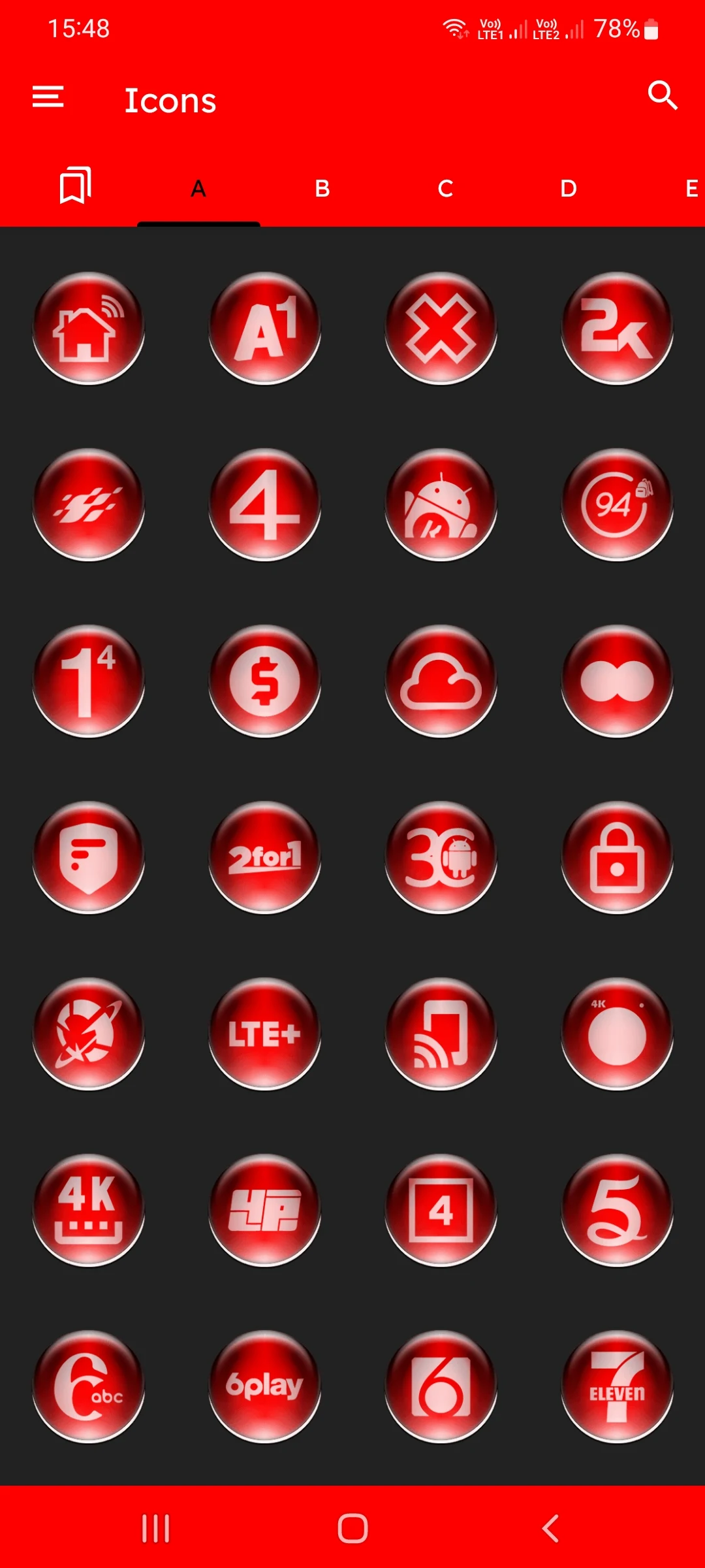 Red Pixl Glass Icon Pack screenshot