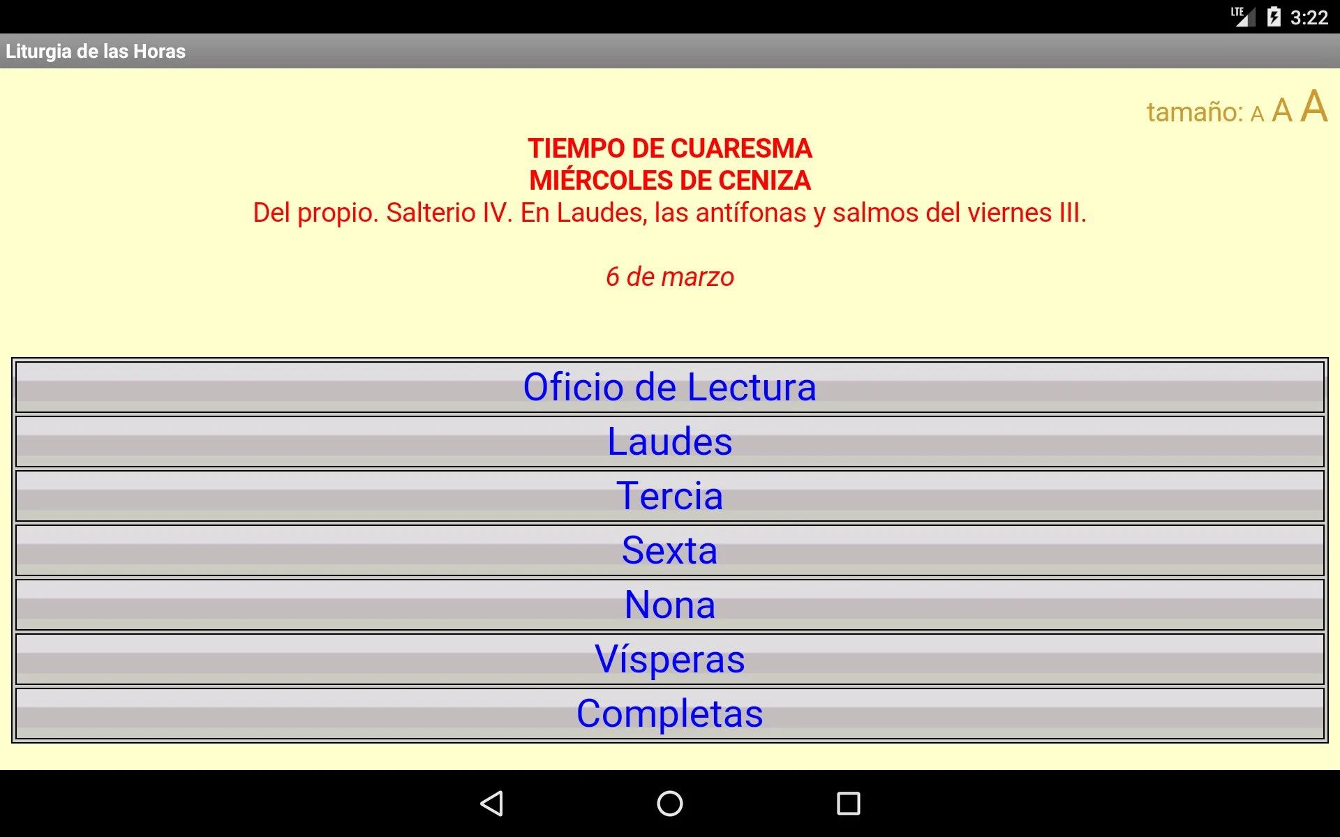Liturgia de las Horas screenshot