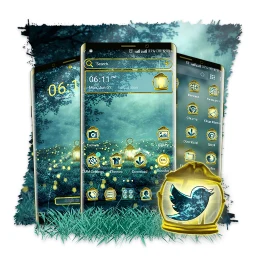 أيقونة Fireflies Light Lamp Theme