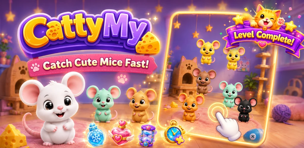 Cattymy : Cat Mouse Catch Game screenshot
