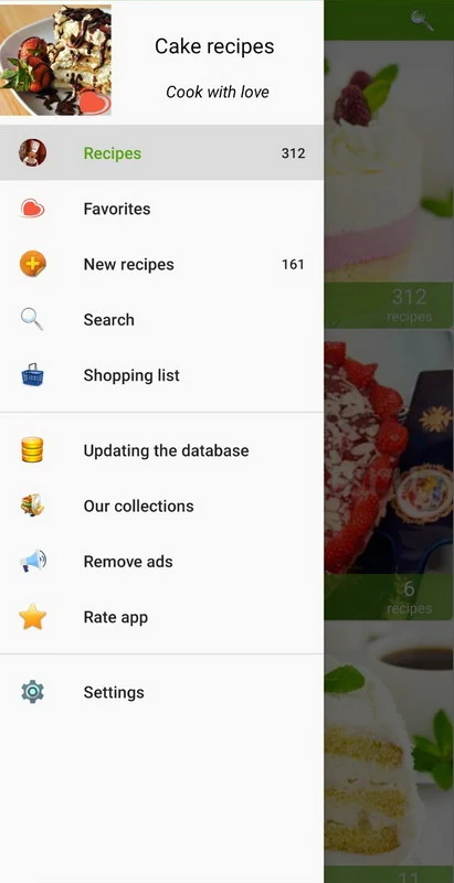 Cake recipes screenshot