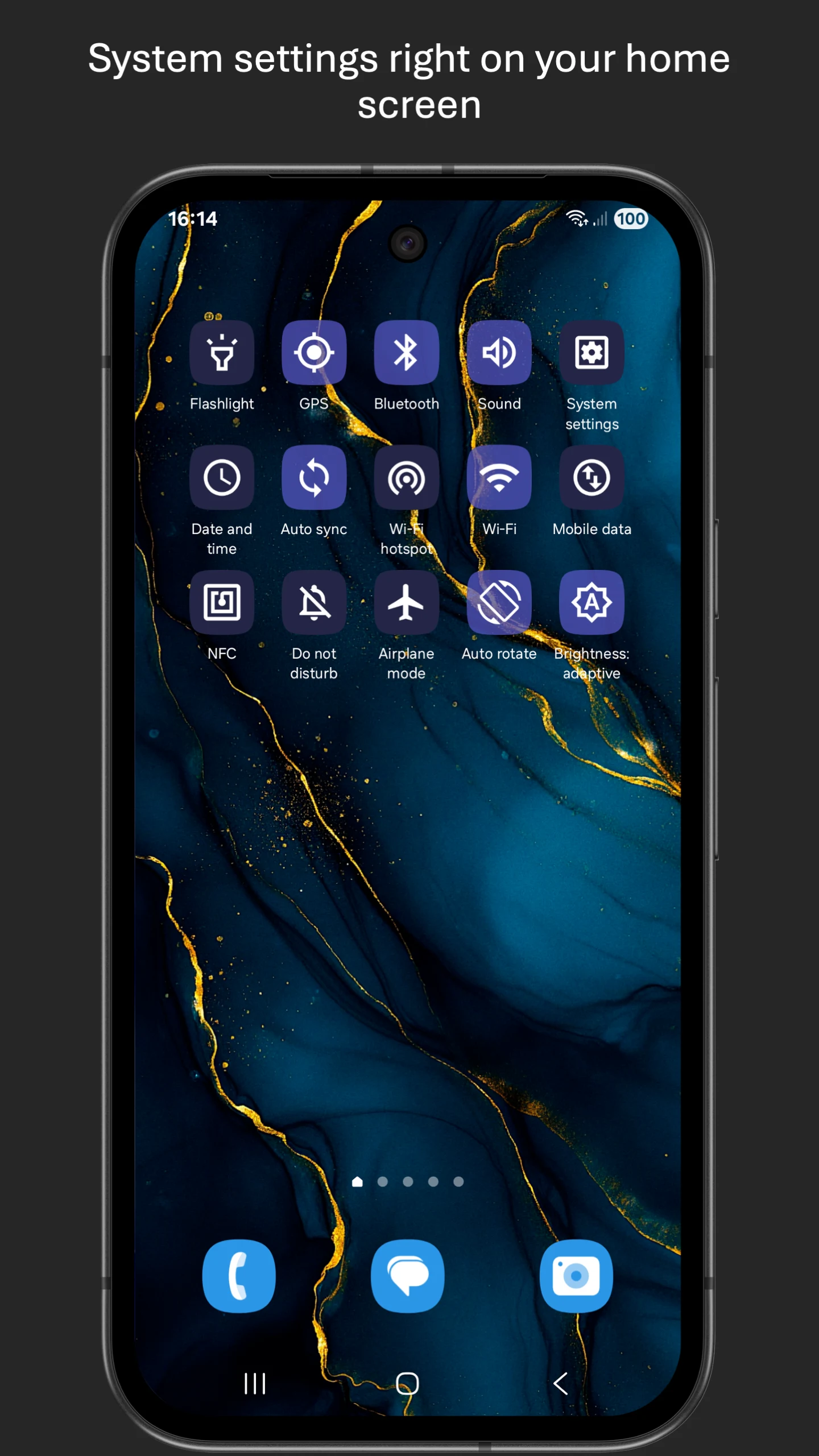 Settings Widget screenshot