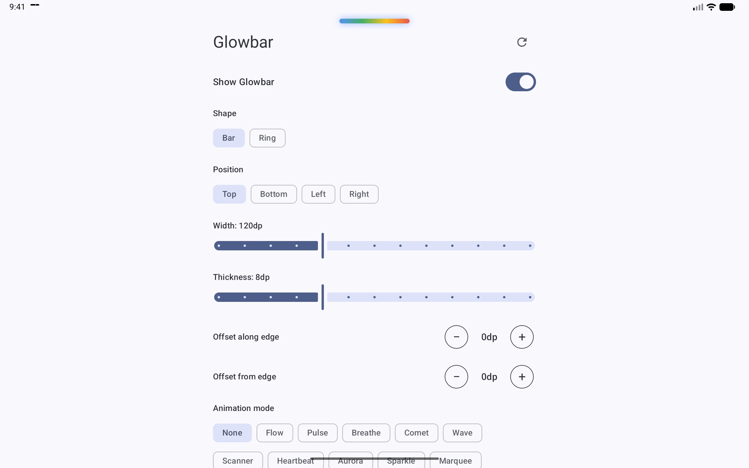 Glowbar - Pixel Glow screenshot